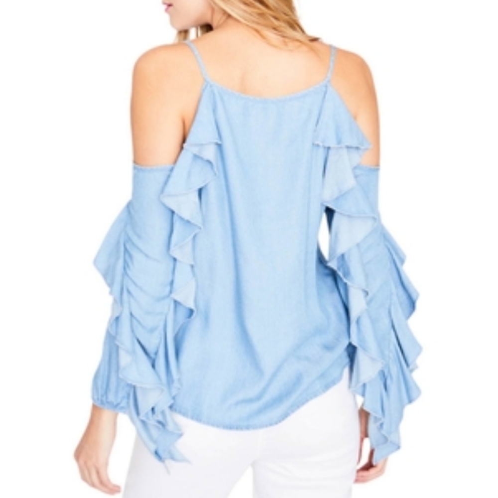 Rachel Roy Cold Shoulder Ruffle Top - Picture 2 of 10